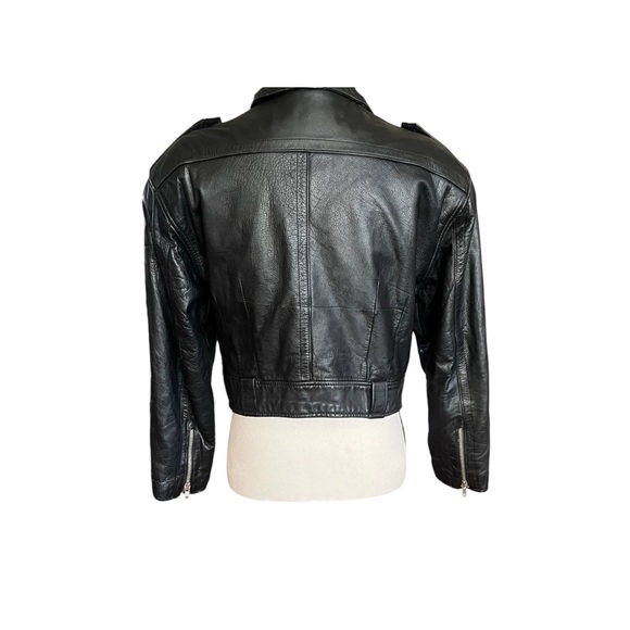 VTG. EXP Moto 100% Leather Crop Jacket. Sz.M - Picture 4 of 8